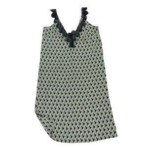Future Collective geometric print slip dress with lace trim, size M, NWT.